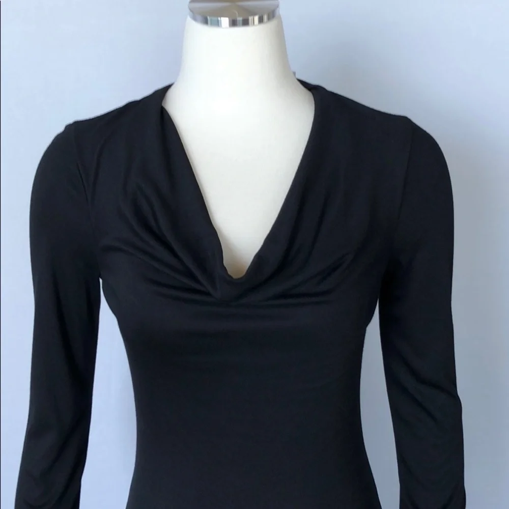 NWT WHBM Draped Neck Jersey Top XXS - Picture 5 of 16